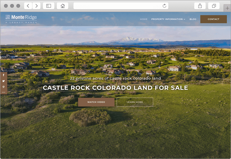 Colorado Ranch Land Website Design for Private Land Owner