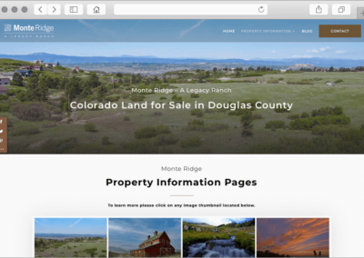 Colorado Land for Sale Web Design - Property info pages