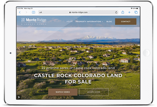 Colorado Ranch Land Website Design for Private Land Owner