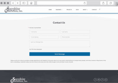Sapphire Builds Custom Web Design Blog Contact Module