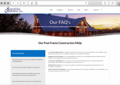Sapphire Builds Custom Web Design FAQs Page