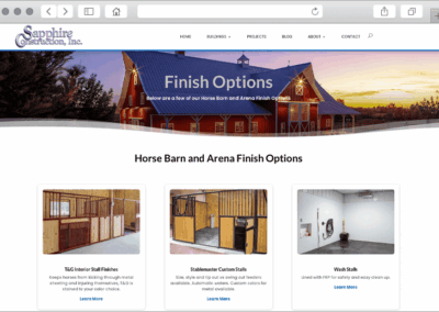 Sapphire Builds Custom Web Designed Finish Options Page
