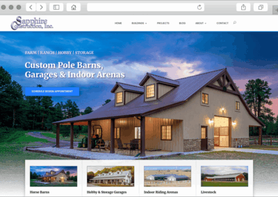 Sapphire Builds Custom Website Design - Main Home Page