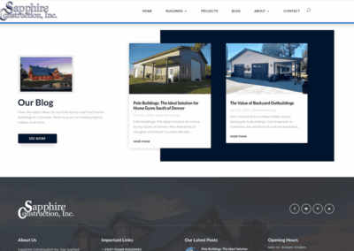 Sapphire Builds Custom Web Design Home Page Blog Footer Modules