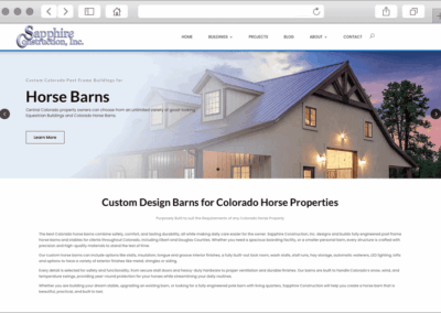Sapphire Builds Custom Web Design Horse Barns