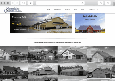 Sapphire Builds-Custom Web Design Horse Barns Page Photo Gallery